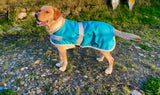 Blue/Teal (fleece lined) Waterproof Dog Coat